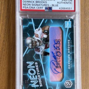 2018 Panini Elements Derrick Brooks Neon Signatures Blue #NS1DB Football Card