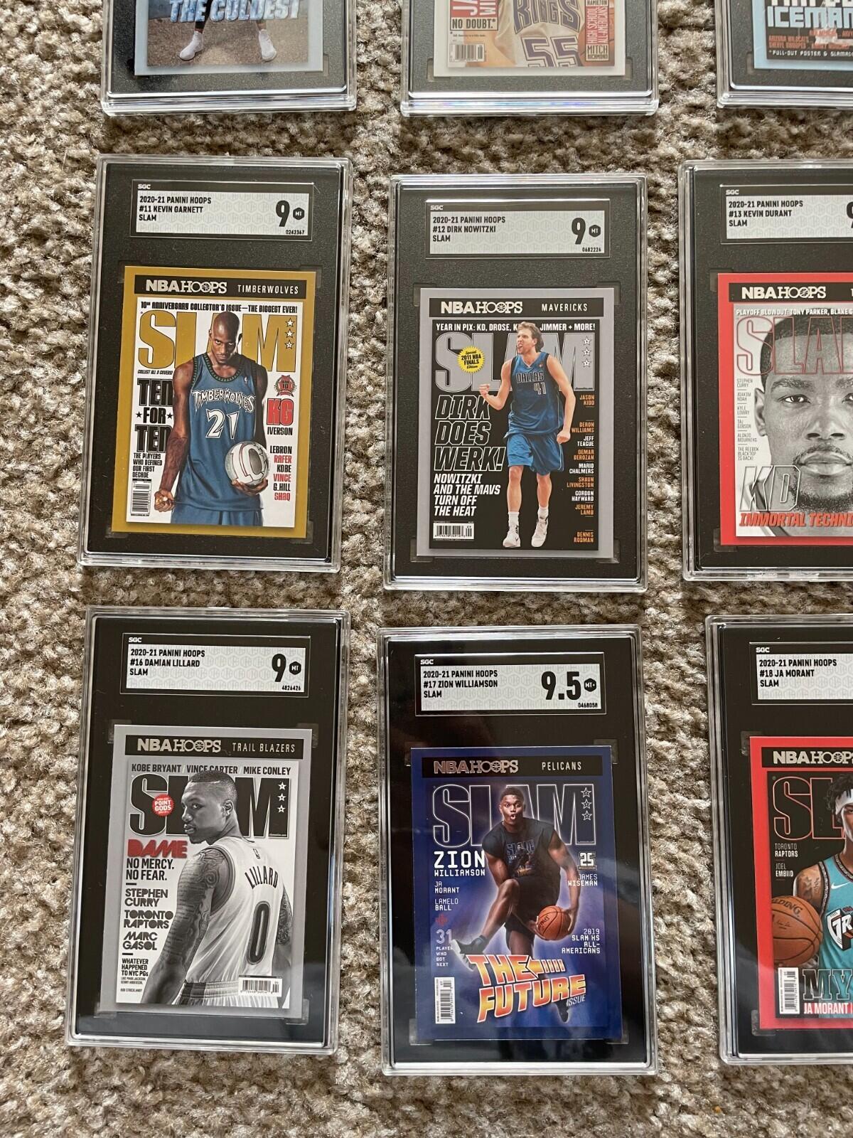 2020-2021 Panini Hoops SLAM SGC Graded Basketball Cards Complete Set Of 20 - Image 6