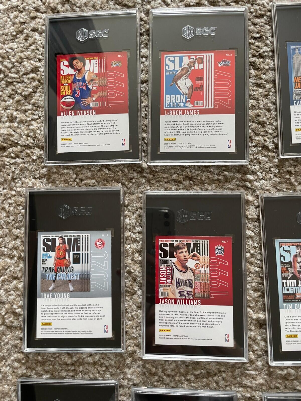 2020-2021 Panini Hoops SLAM SGC Graded Basketball Cards Complete Set Of 20 - Image 9