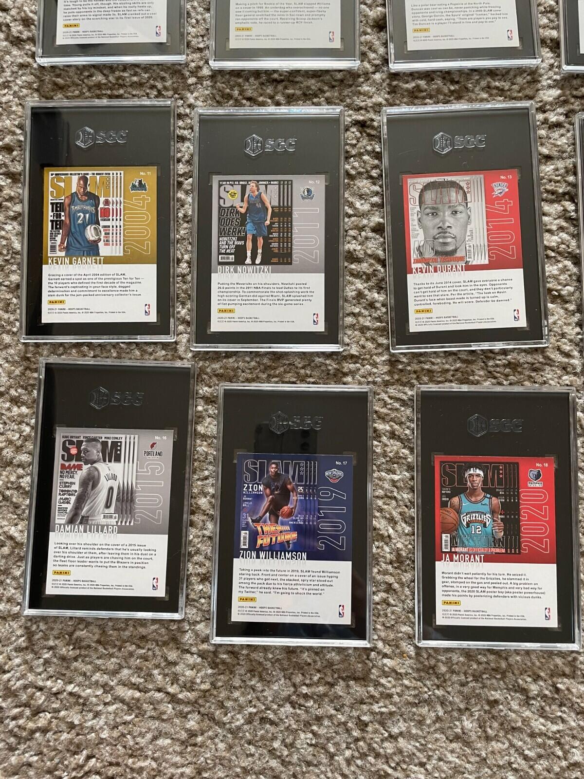 2020-2021 Panini Hoops SLAM SGC Graded Basketball Cards Complete Set Of 20 - Image 11
