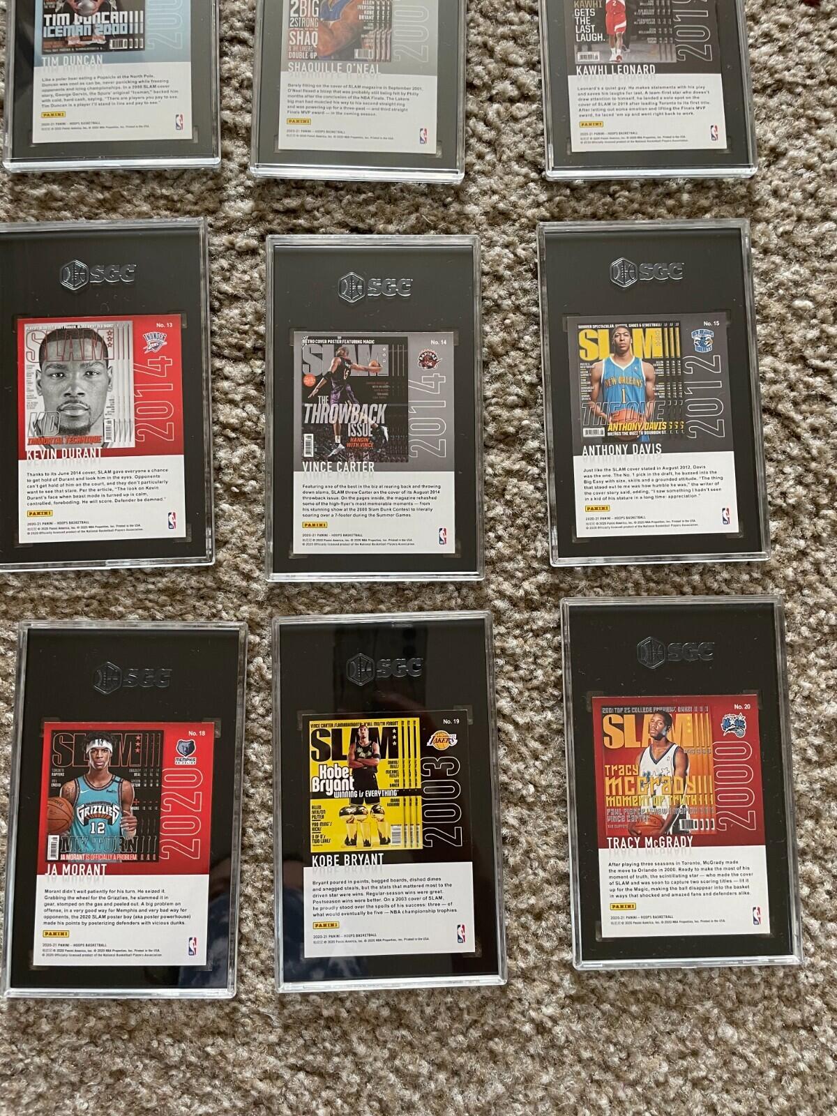 2020-2021 Panini Hoops SLAM SGC Graded Basketball Cards Complete Set Of 20 - Image 12