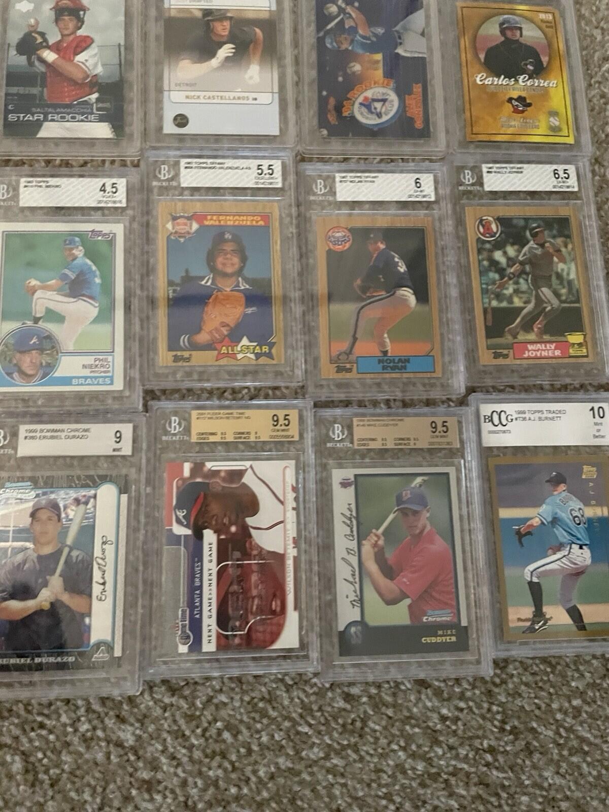 Lot Of 50 Graded Baseball Cards PSA BGS SGC GMA Grades 3 - 10 Bonds Biggio Etc - Image 10