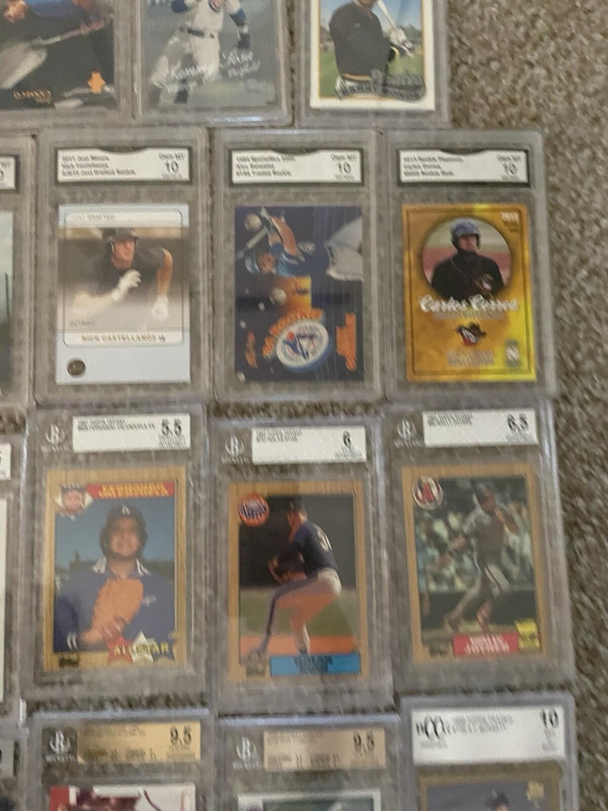 Lot Of 50 Graded Baseball Cards PSA BGS SGC GMA Grades 3 - 10 Bonds Biggio Etc - Image 11