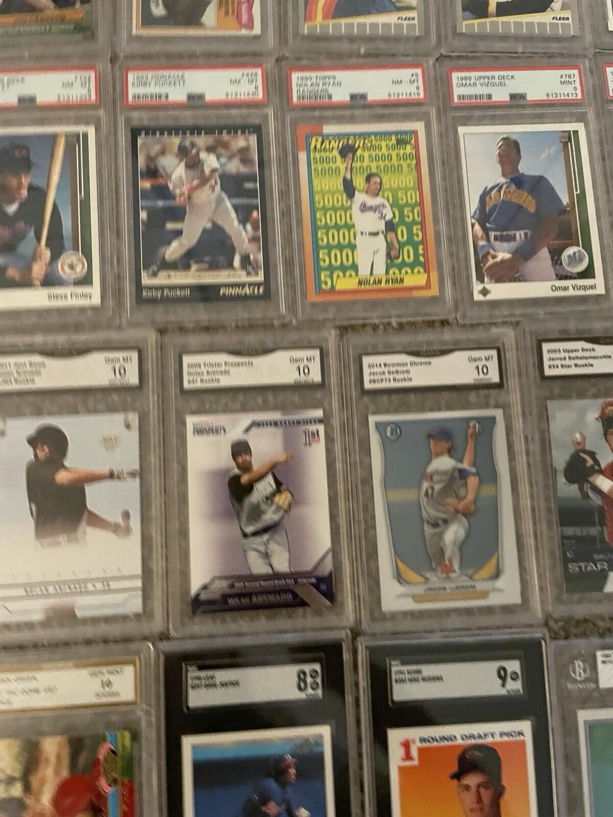 Lot Of 50 Graded Baseball Cards PSA BGS SGC GMA Grades 3 - 10 Bonds Biggio Etc - Image 14