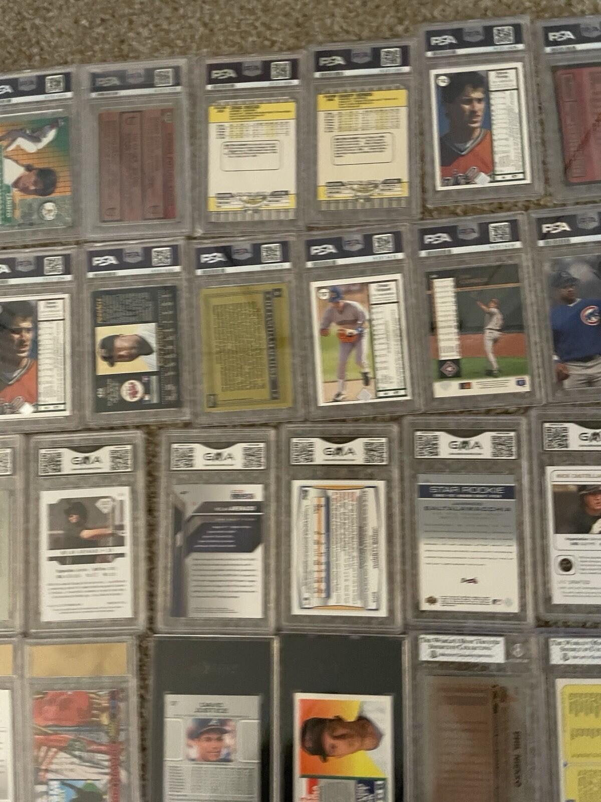 Lot Of 50 Graded Baseball Cards PSA BGS SGC GMA Grades 3 - 10 Bonds Biggio Etc - Image 15