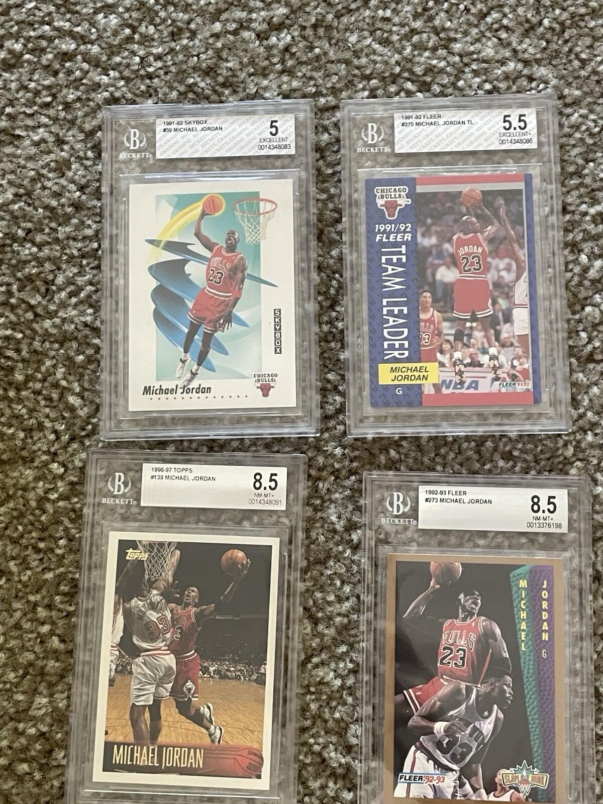 Michael Jordan BGS Graded Basketball Card Lot Of 16 Grades 5 - 9.5 - Image 2