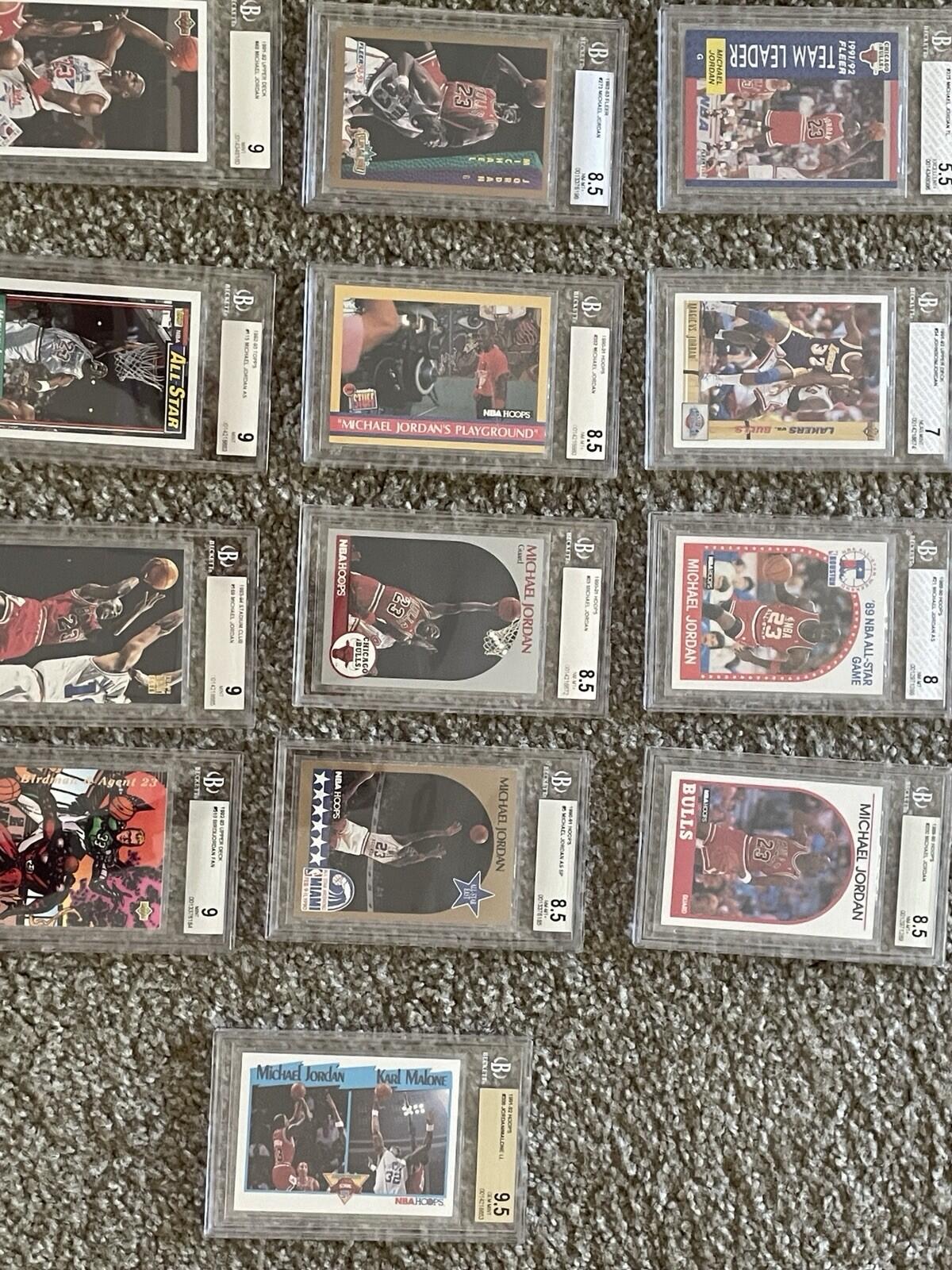 Michael Jordan BGS Graded Basketball Card Lot Of 16 Grades 5 - 9.5 - Image 10