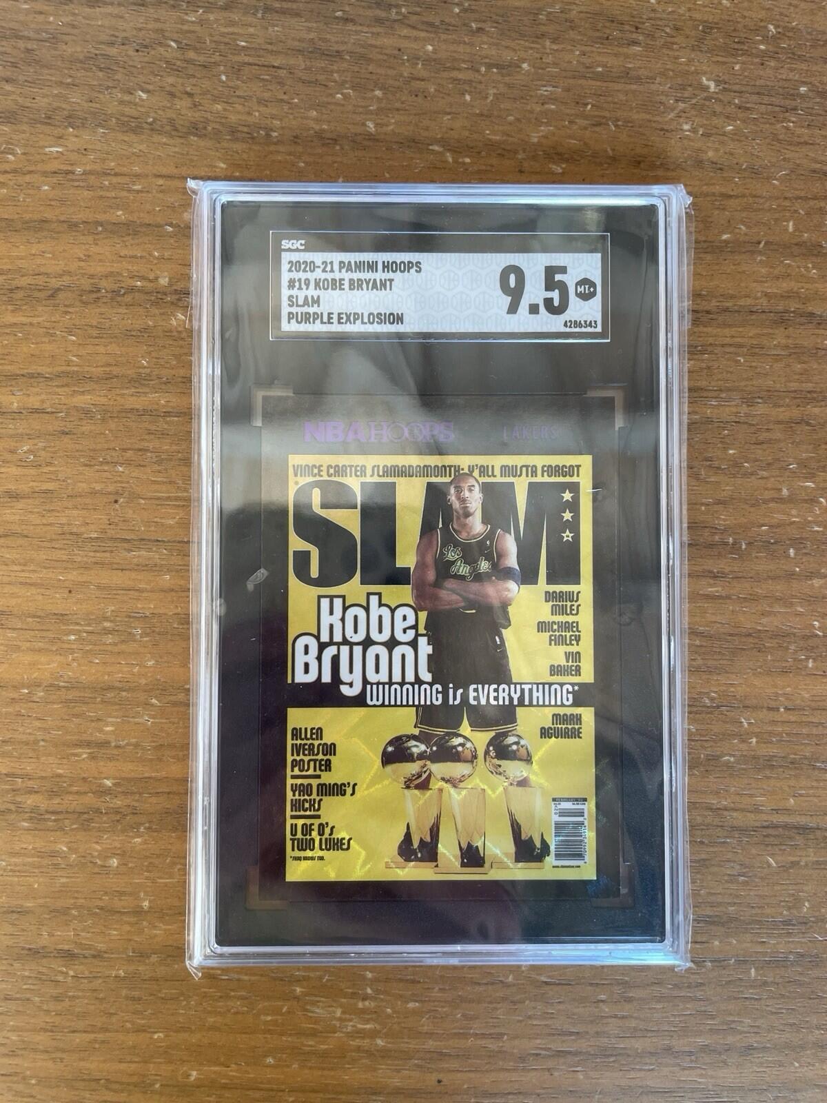 Panini NBA Hoops Kobe Bryant SLAM Purple Explosion SGC 9.5 Basketball Card