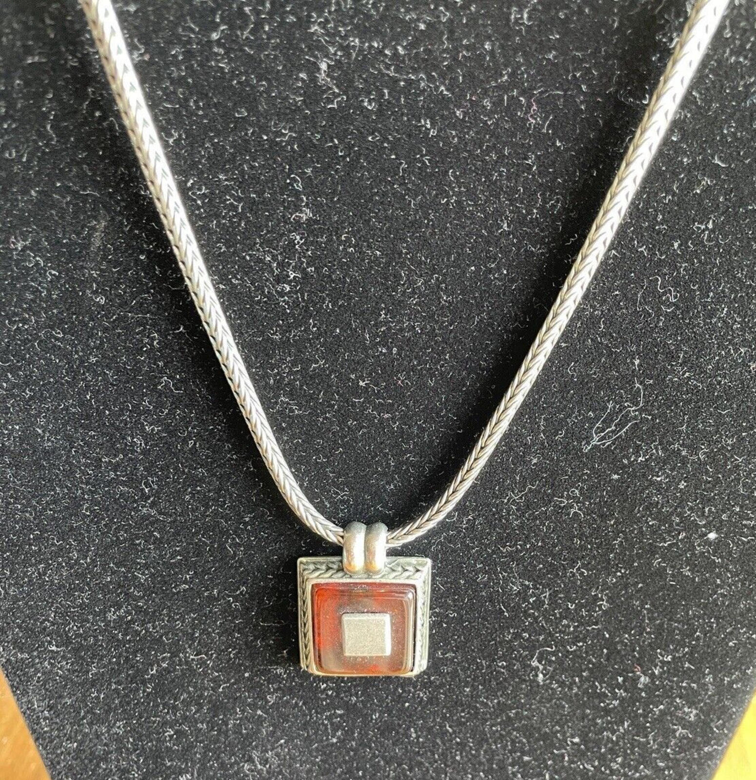 Ben-Amun Square Gemstone Pendant Necklace - Image 2
