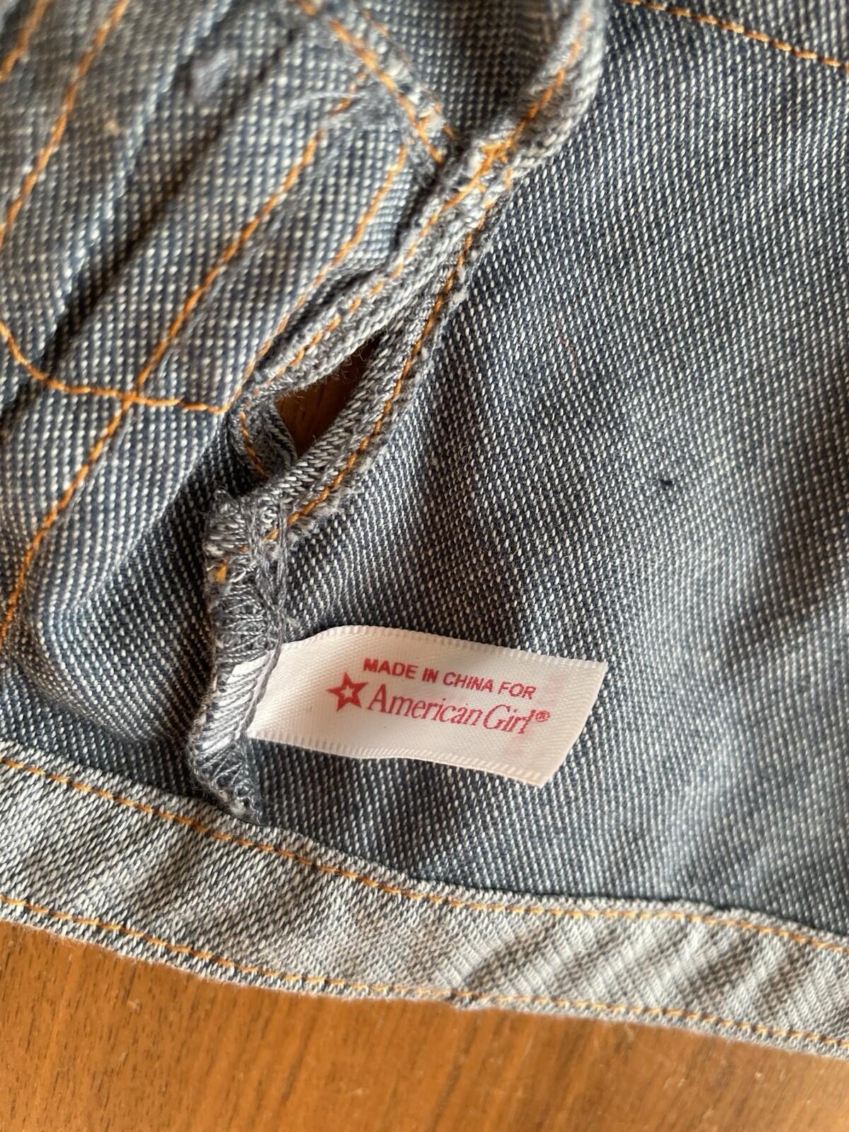 American Girl Doll Denim Jean Vest Top Doll Top - Image 4