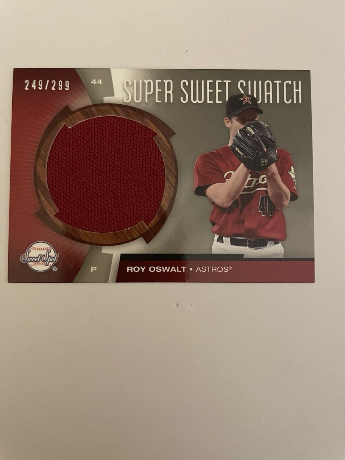 2006 Upper Deck Super Sweet Swatch Roy Oswalt #SW-RO /299 (MEM) Baseball Card - Image 2