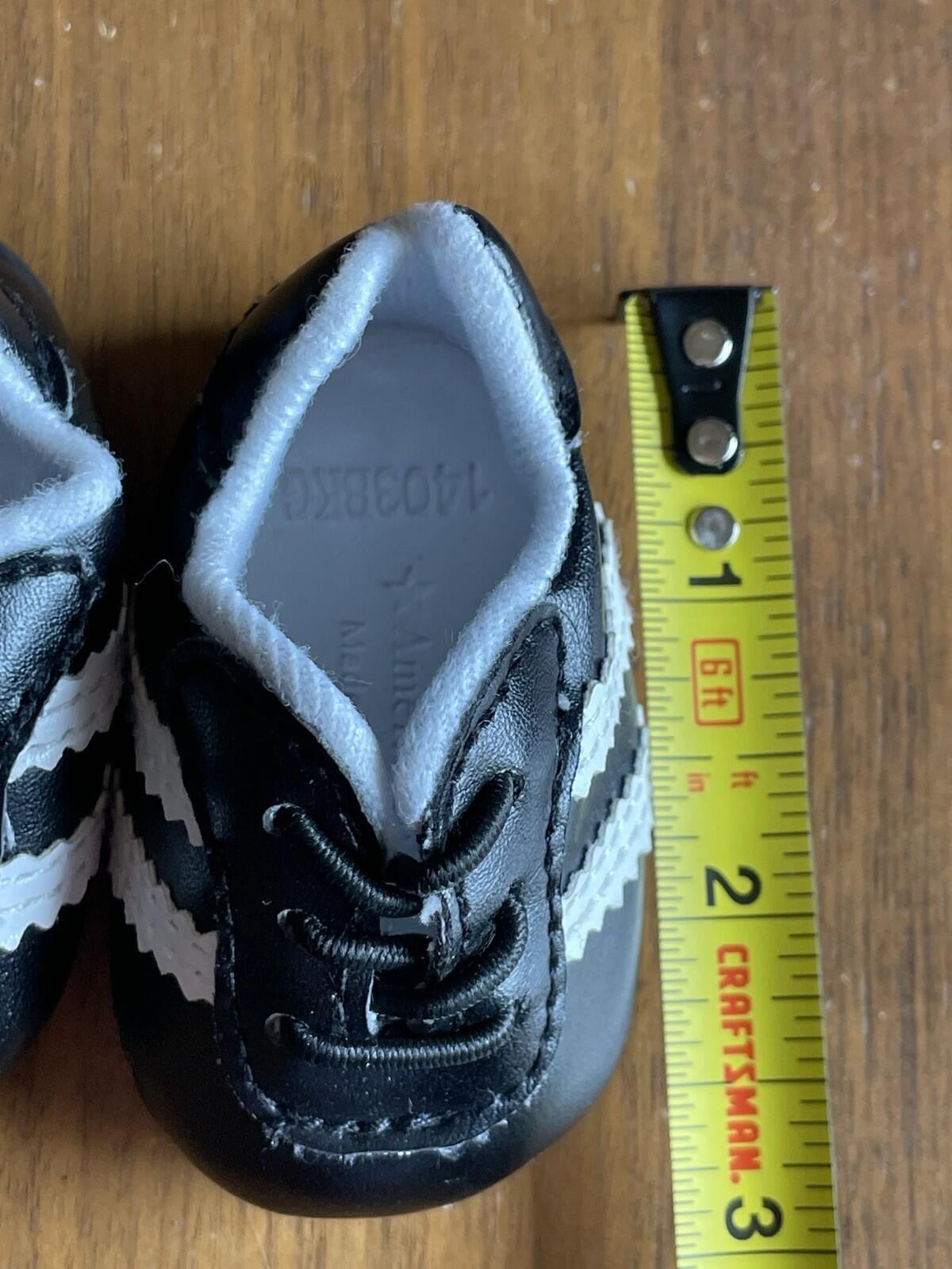 American Girl Shoes Doll Shoes Soccer Cleats Black & White Shoes - Image 8
