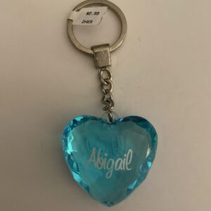 Abigail Heart Keychain Key Chain Personalized Name