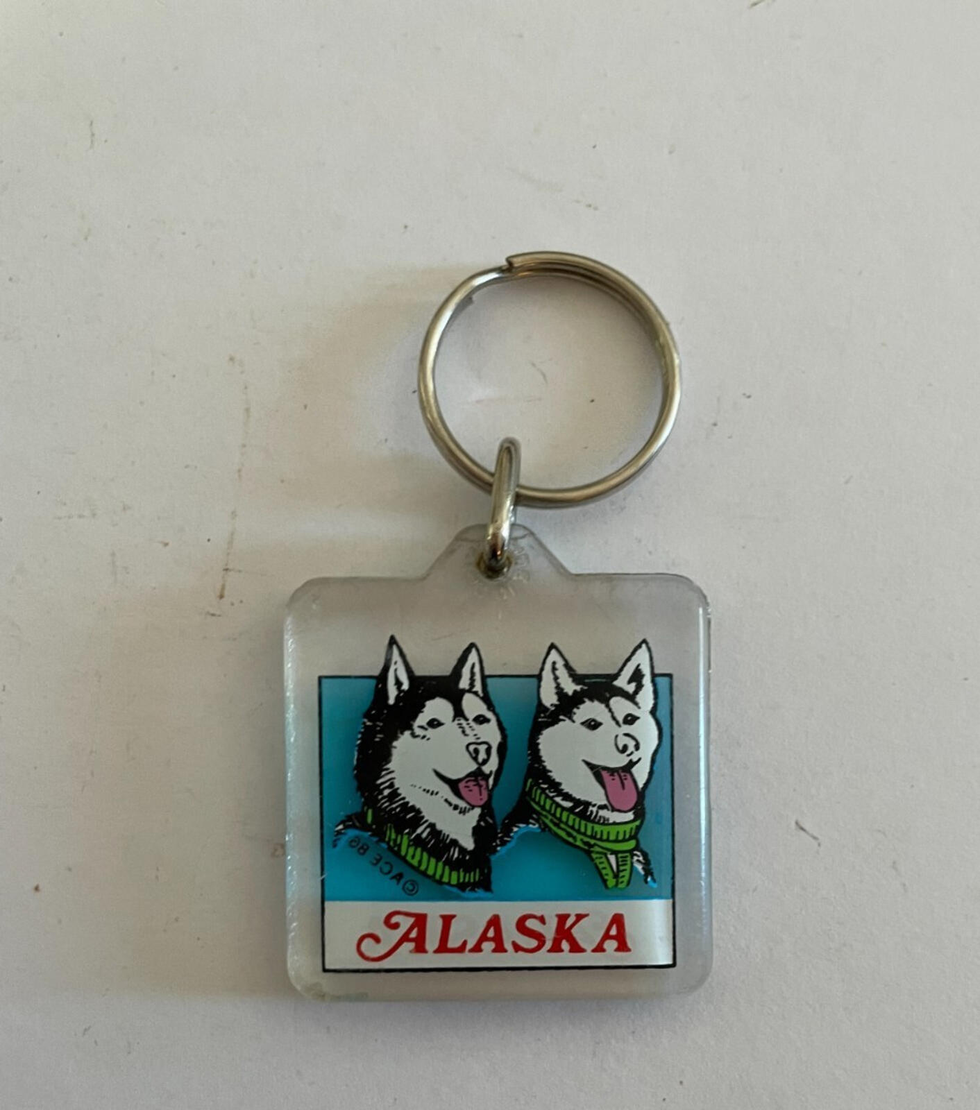 Alaska Siberian Huskie Dogs Keychain Key Chain