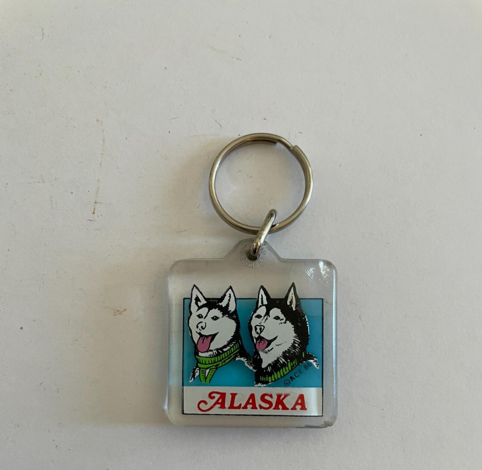 Alaska Siberian Huskie Dogs Keychain Key Chain - Image 2
