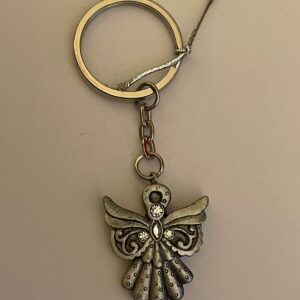 Angel Keychain Key Chain Silver Tone Angel