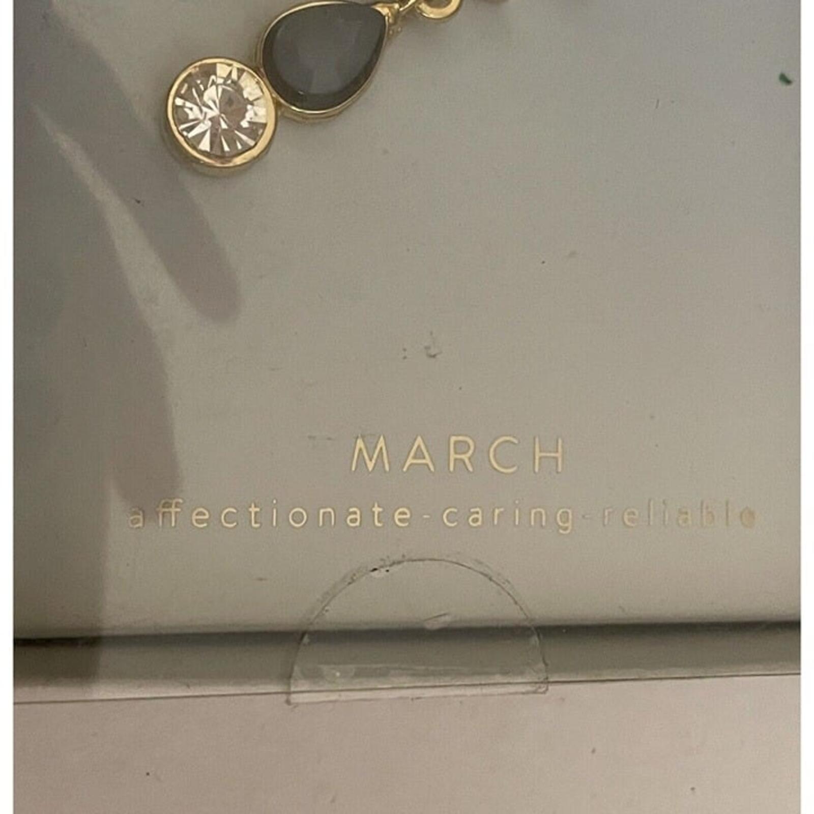 Anthropologie You're A Gem March Keychain Key Chain Affectionate Caring Reliable - Image 3