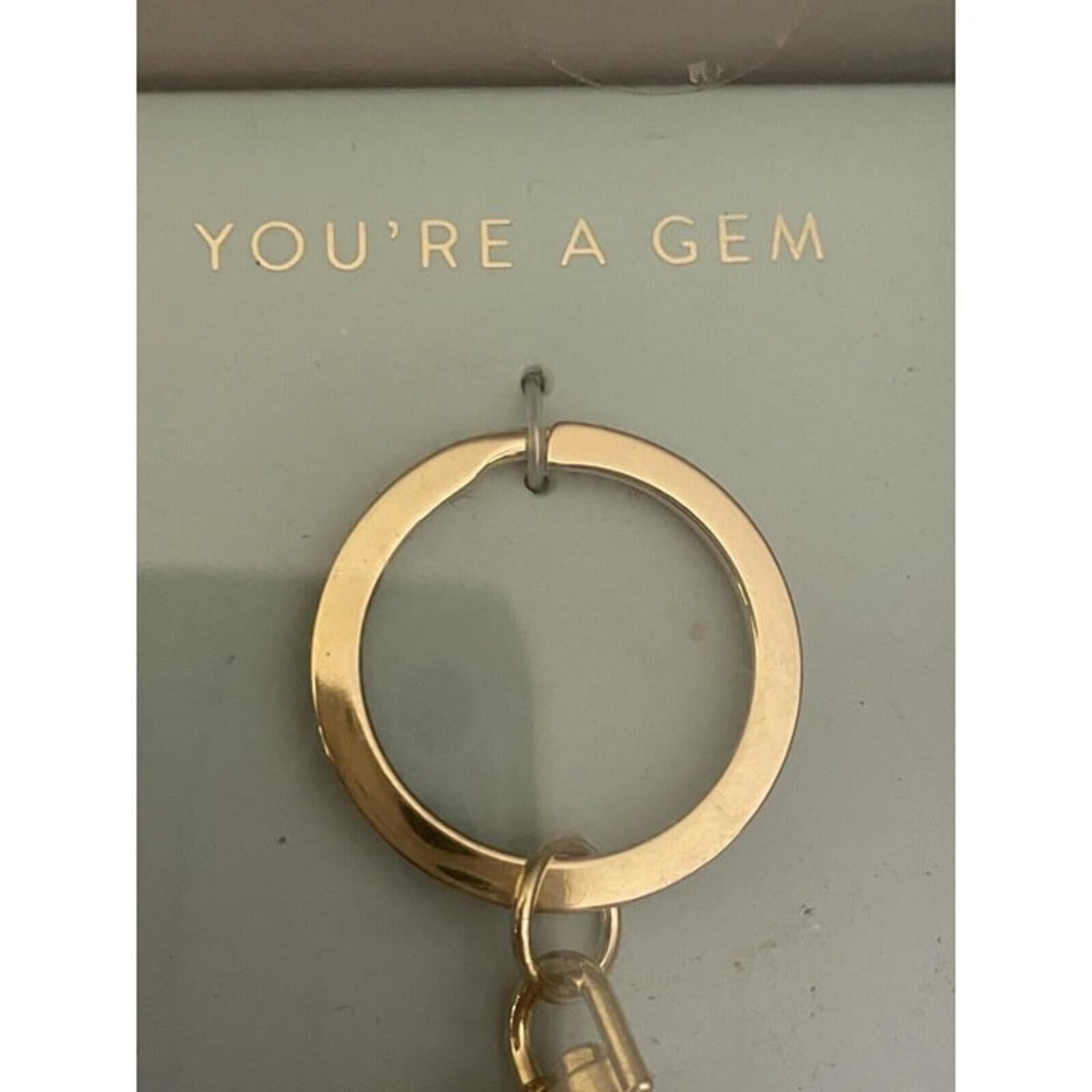 Anthropologie You're A Gem March Keychain Key Chain Affectionate Caring Reliable - Image 4