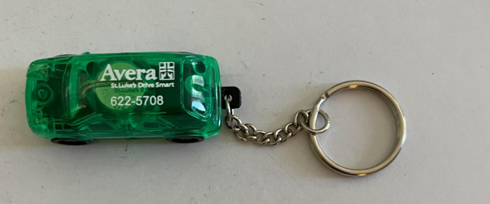 Avera St. Luke's Drive Smart Green Car Keychain Key Chain