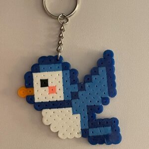 Blue Bird Perler Bead Keychain Key Chain Keychain