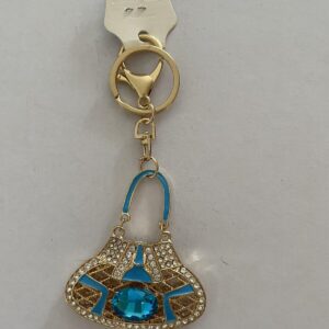 Blue Gemstone Purse Keychain Key Chain