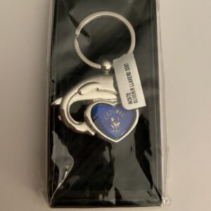 Dolphin Cozumel Heart Keychain Key Chain