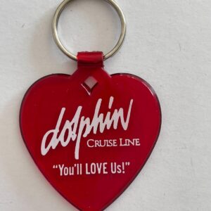 Dolphin Cruise Line Red Heart Key Chain Keychain "You'll Love Us!"