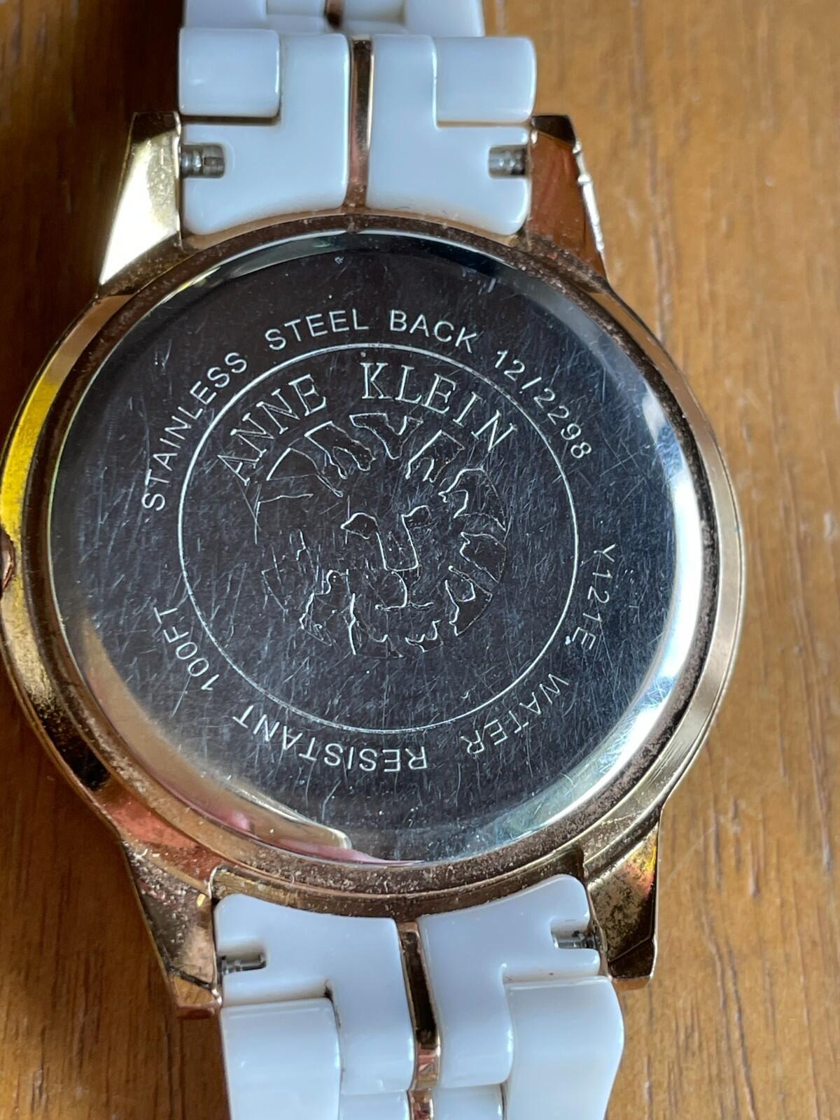 Anne Klein Rhinestones Watch White Metal Watch Womens Watch - Image 5