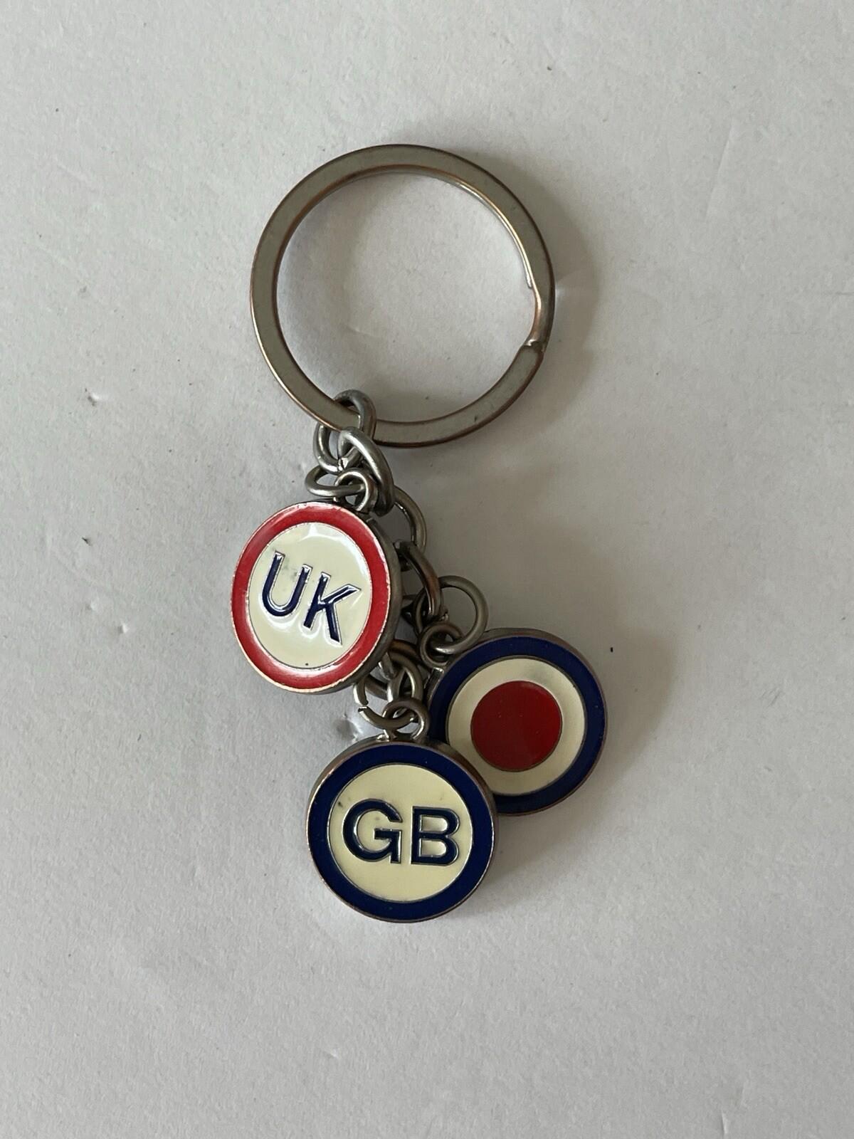 England UK GB Charms Keychain Key Chain Charms