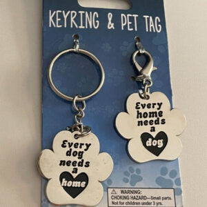 Every Home Needs A Dog Keychain Key Chain With Matching Dog Tag