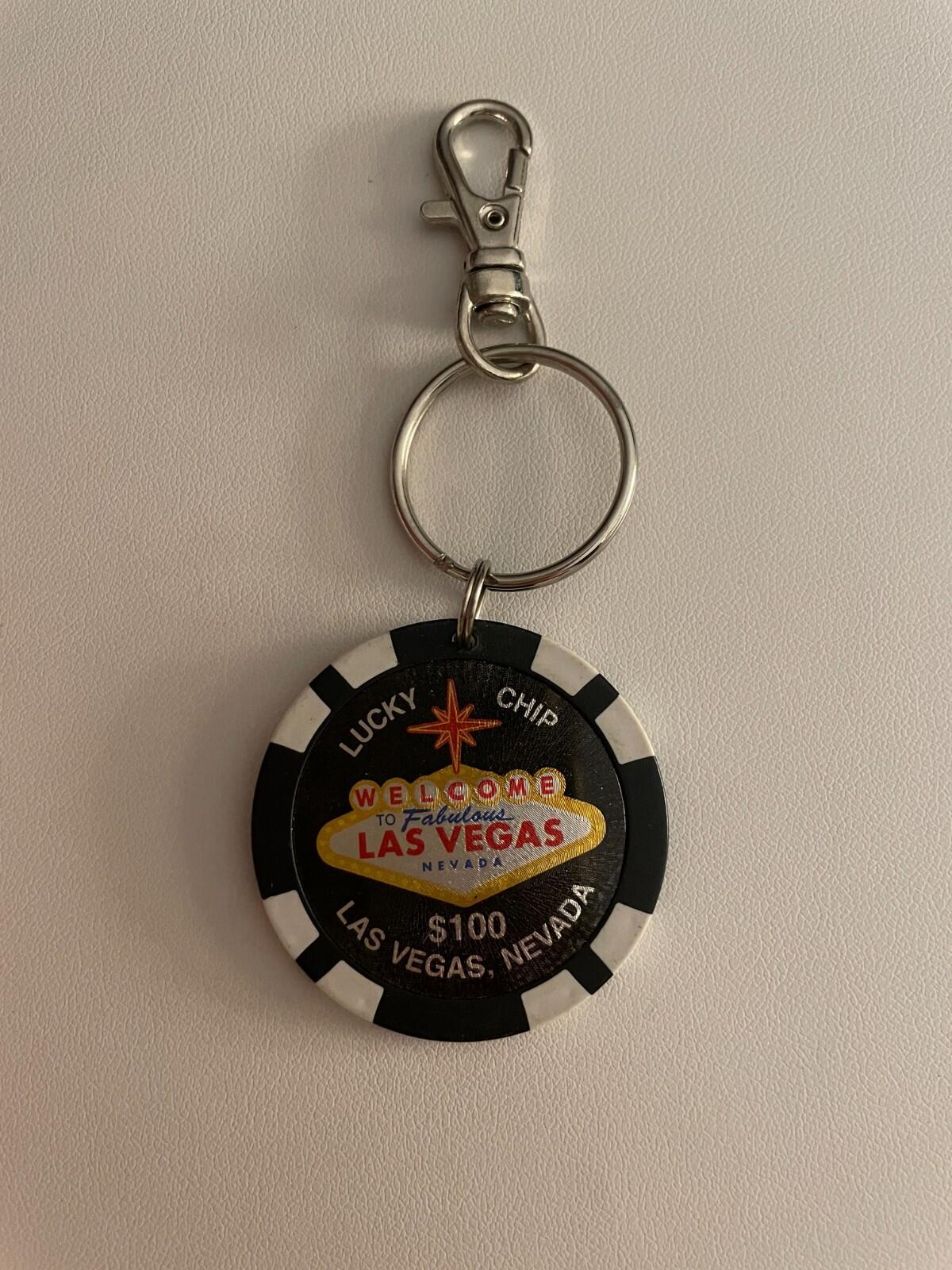 Fabulous Las Vegas Nevada Lucky Chip Key Chain Keychain