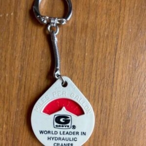 Grove Hydraulic Cranes Miles Per Gallon Calculator Twist Dial Keychain