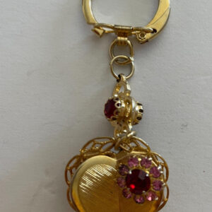 Heart WIth Gemstone Keychain  Key Chain