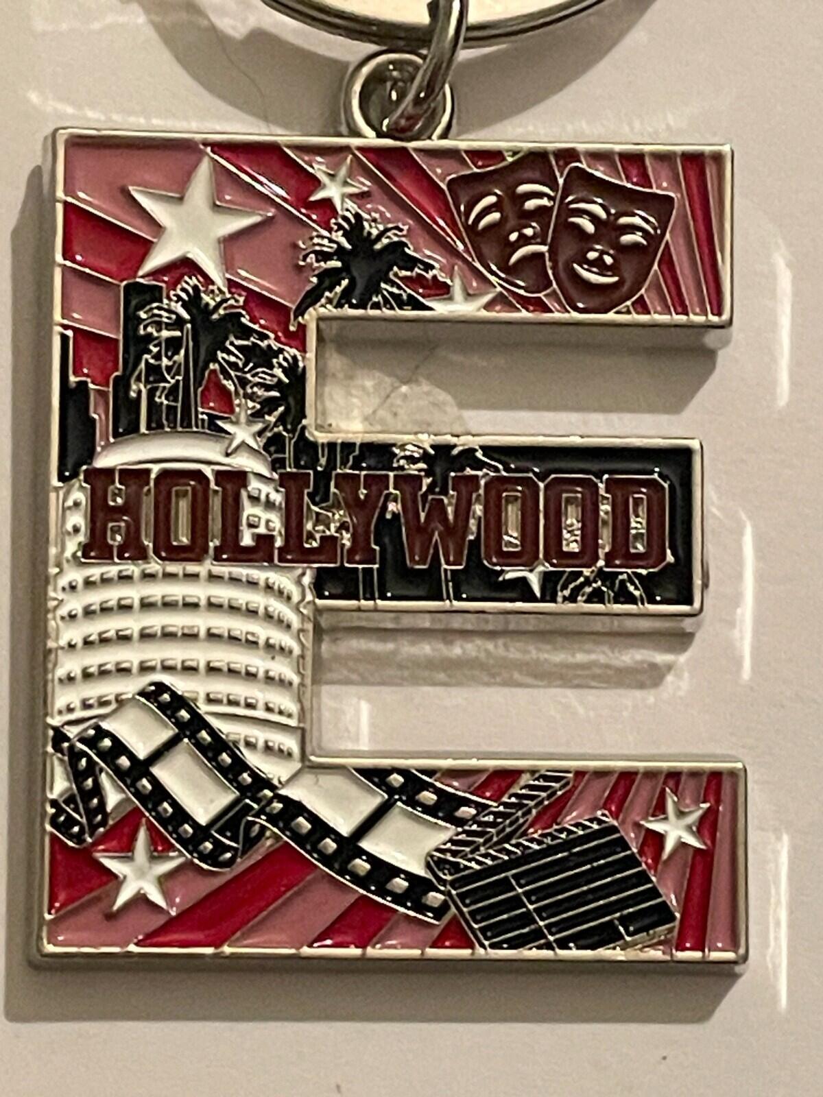 Hollywood California Initial E Keychain Key Chain - Image 2
