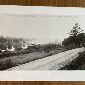 Along The Michigan Trunk Line Train Photo Black & White Photo Photo VanHorn Port