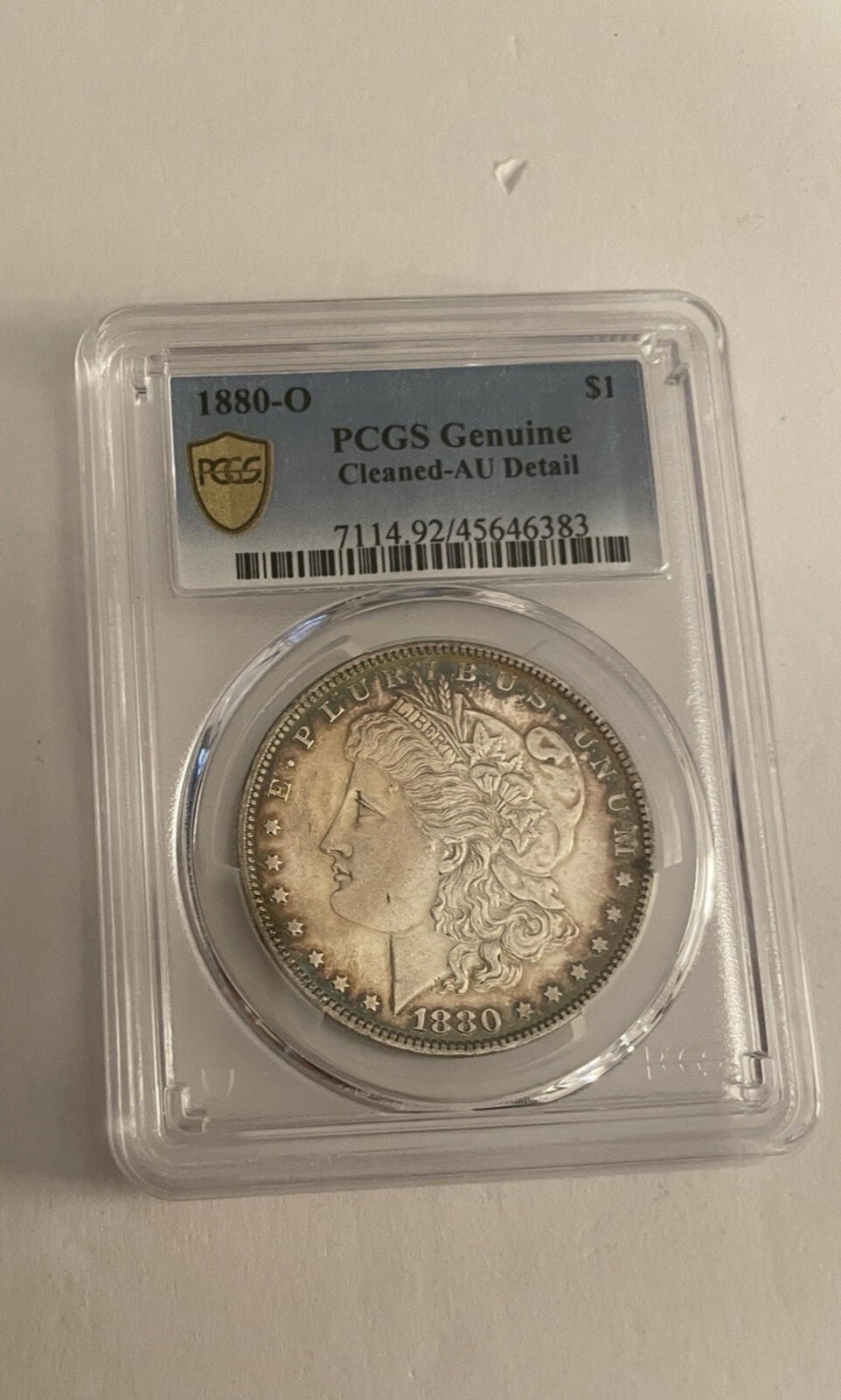1880-O Morgan Silver Dollar $1 PCGS Cleaned-AU Detail Graded Coin