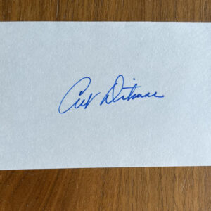 Art Ditmar Baseball Player Auto Signed Index Card