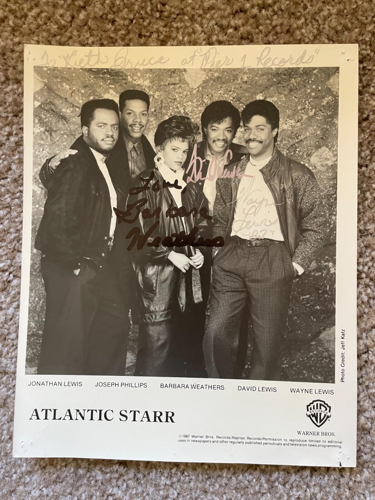 Atlantic Starr Band Autographed Photo Signed Photo