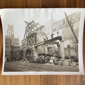 Baker Theater Photo Vintage Black & White Photo Baker Theater Being Built