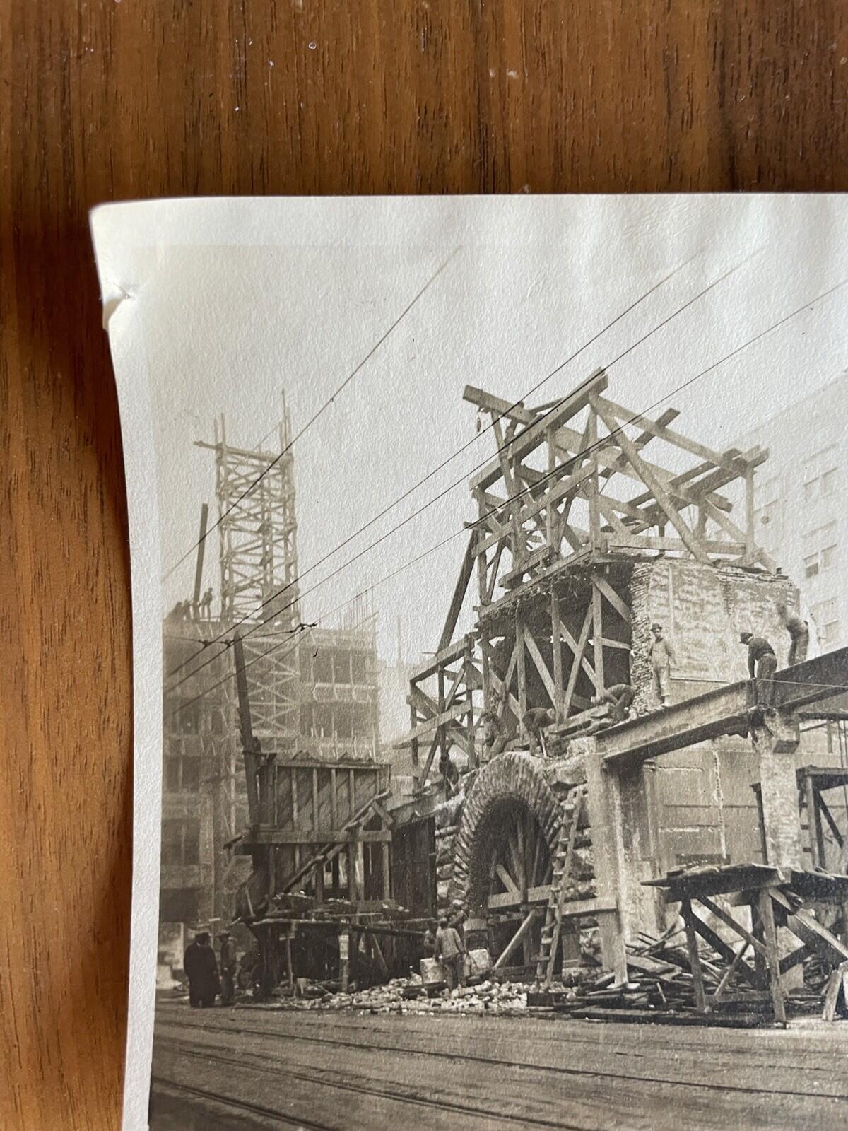 Baker Theater Photo Vintage Black & White Photo Baker Theater Being Built - Image 3