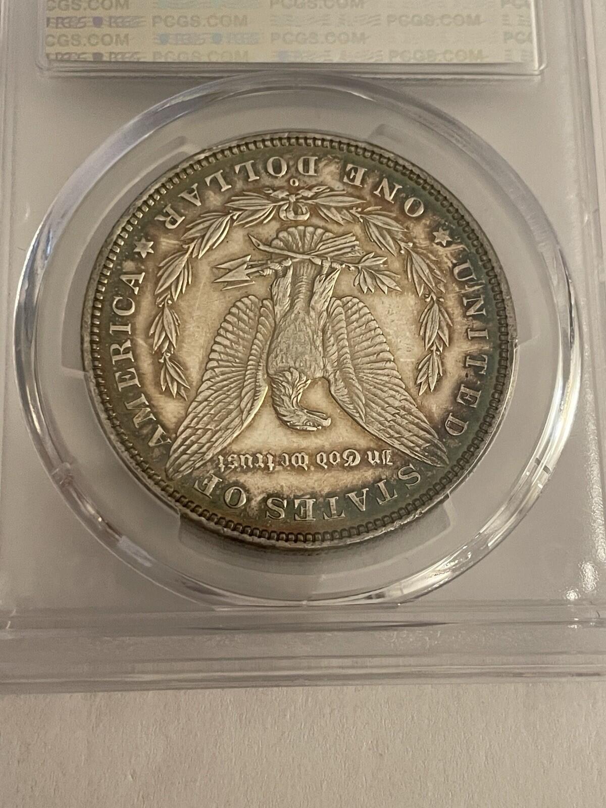 1880-O Morgan Silver Dollar $1 PCGS Cleaned-AU Detail Graded Coin - Image 5