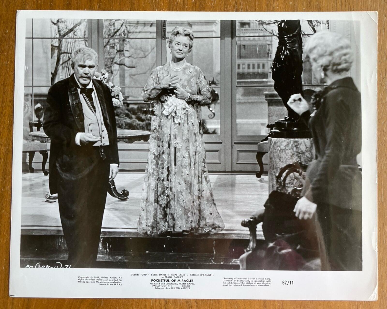 Bette Davis Photo Pocketful Of Miracles Movie Press Photo 8 x 10 Photograph 1961