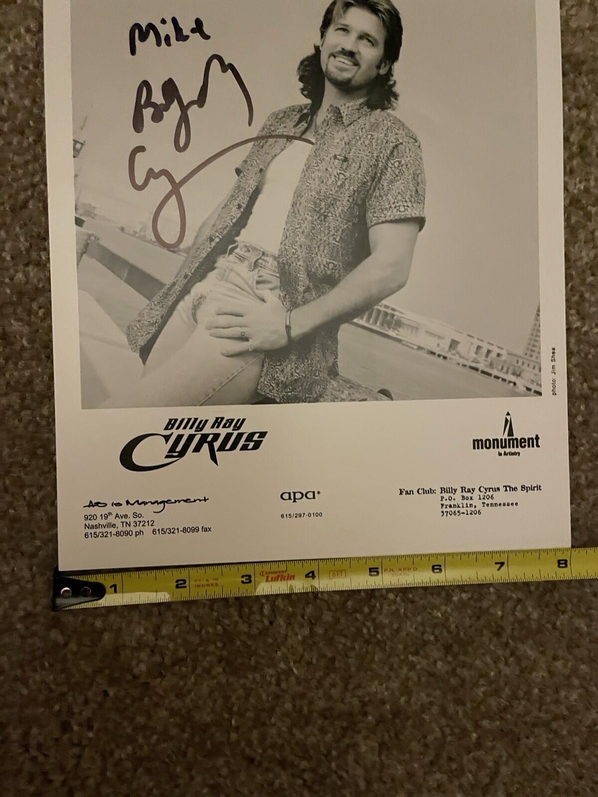 Billy Ray Cyrus Photo Country Musician Autographed 8x10 Photo Auto Signed Photo - Image 4