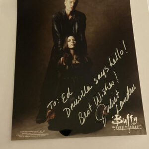 Buffy The Vampire Slayer Juliet Landau & James Masters Photo Auto Juliet Landau