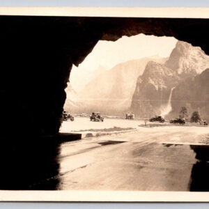 Cave With Vintage Cars Parked Outside Vintage Black And White Photo ??