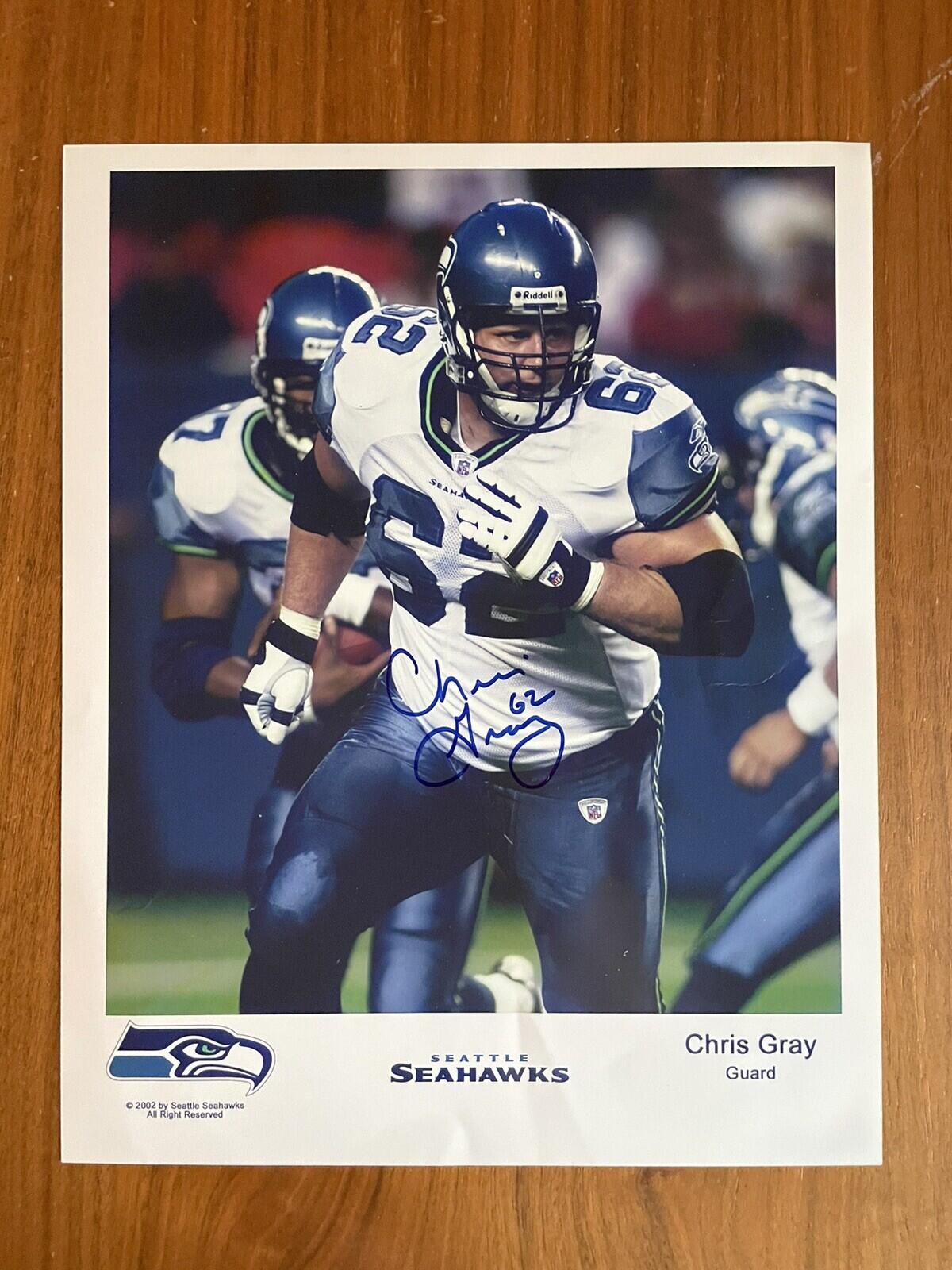 Chris Gray Photo Autographed Photo Signed NFL Football Photo