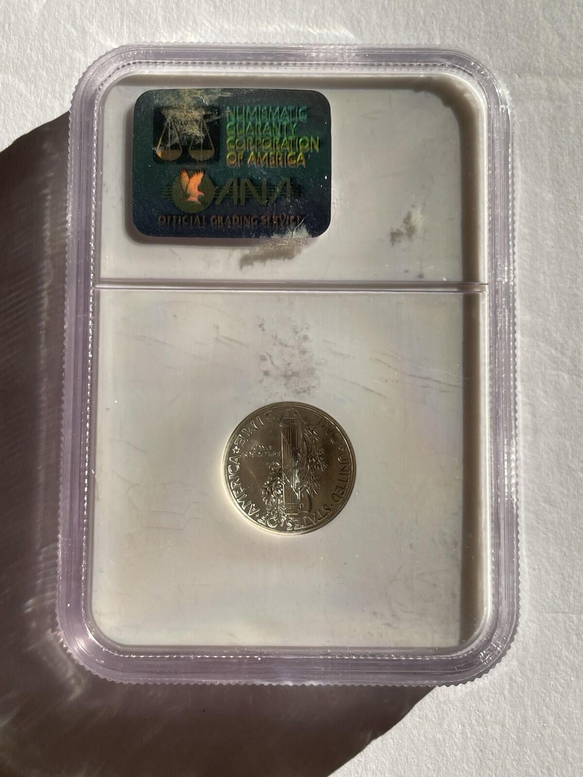 1944 Mercury Dime NGC Graded MS 65 Silver 10c - Image 5