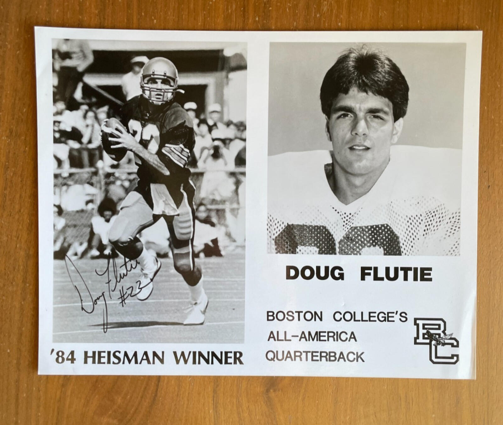 Doug Flutie Football Player Autographed Signed Photo Boston College