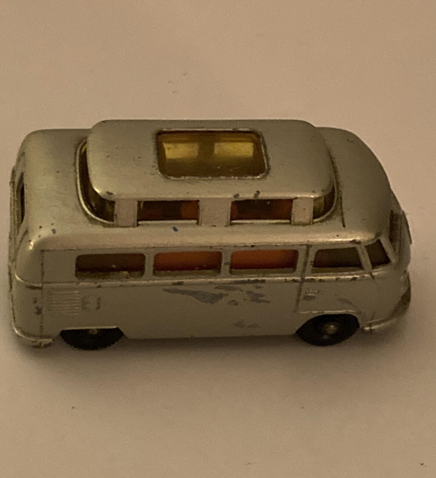 Matchbox Volkswagen Camper Van Lesney Silver # 34 Vintage - Image 9