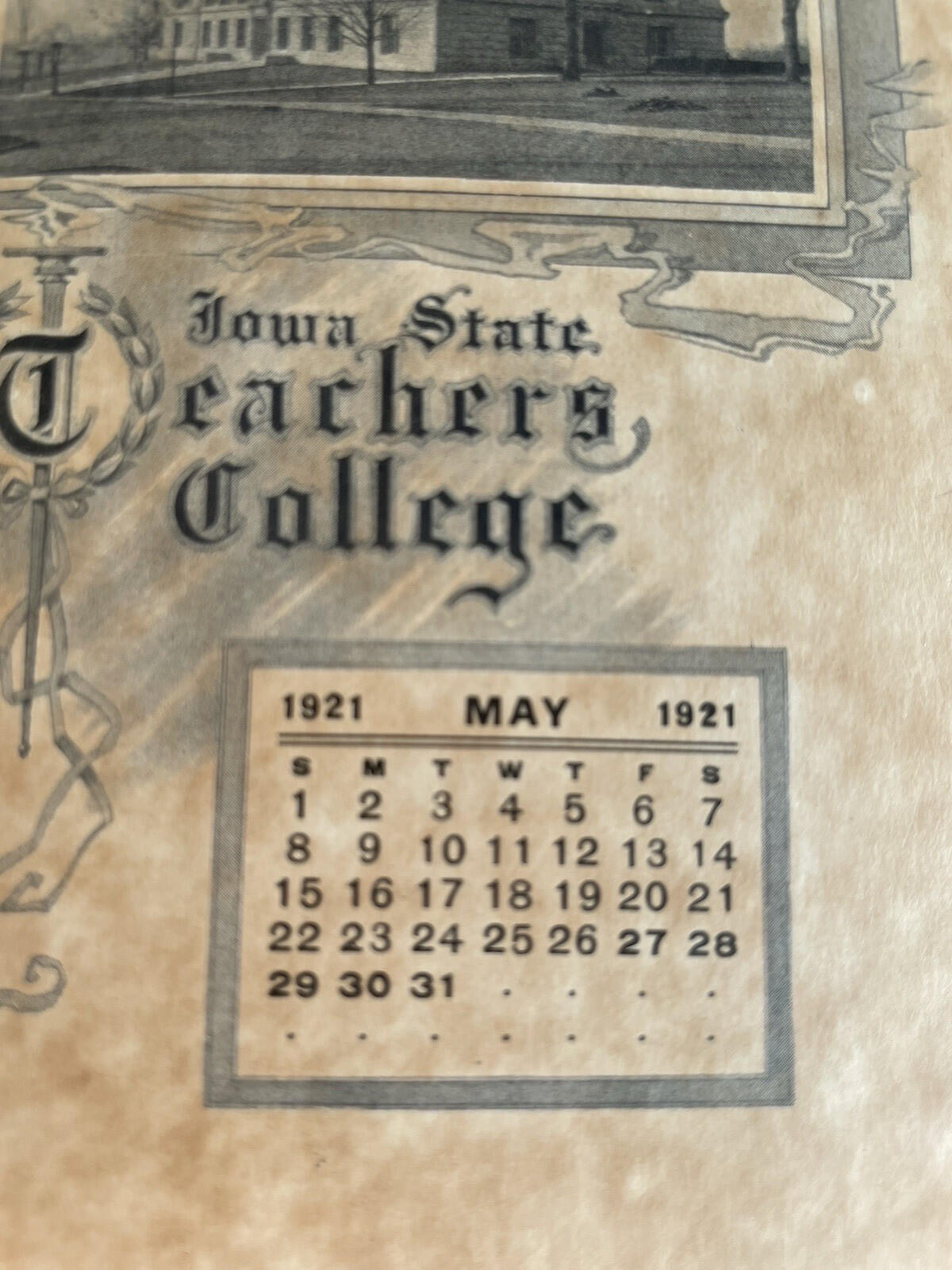 1921 Iowa State Teachers College Commencement Exercises Leather Bound - Image 3